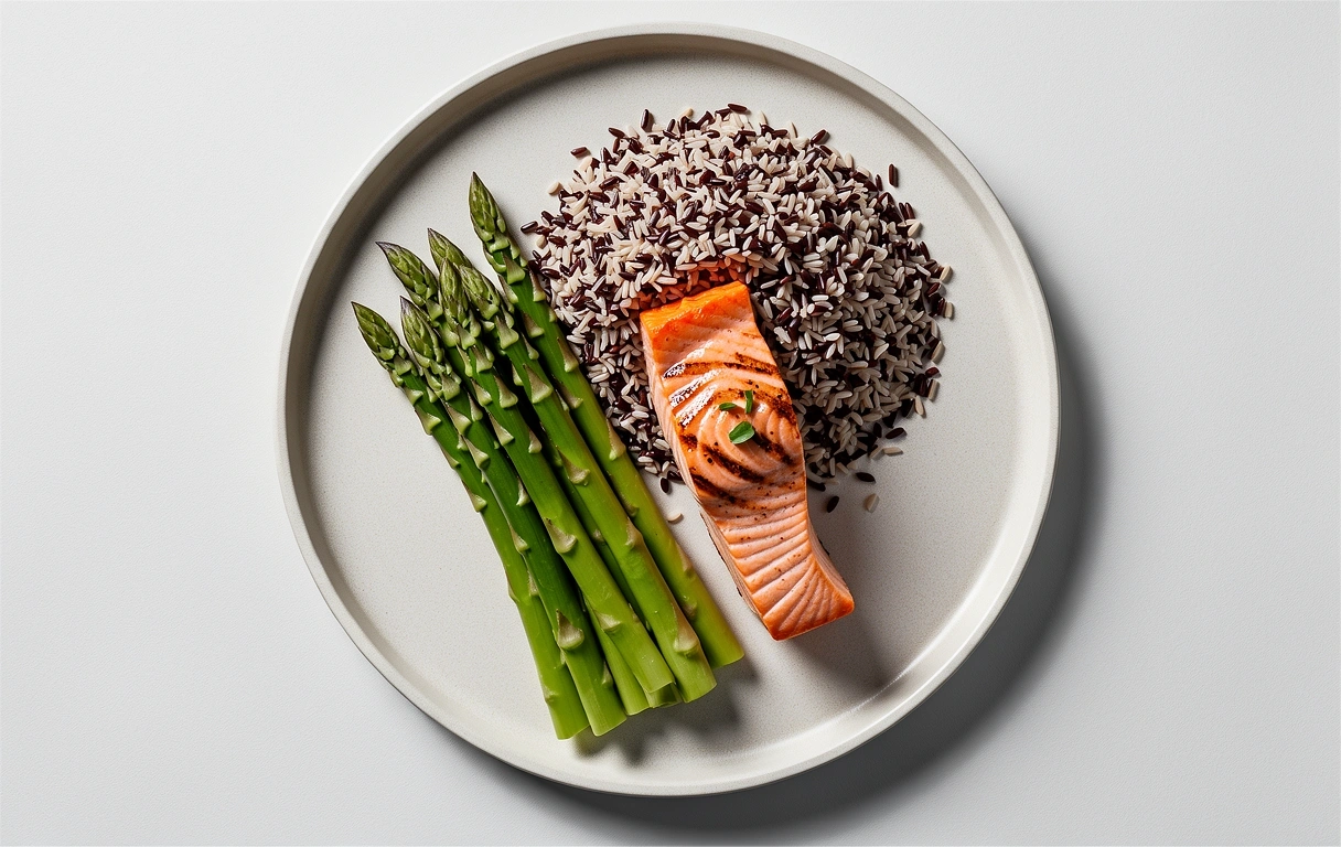 Balanced daily menu presentation